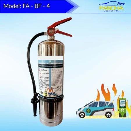 Bình chữa cháy Pin Lithium dành cho xe điện dung tích 4 lít